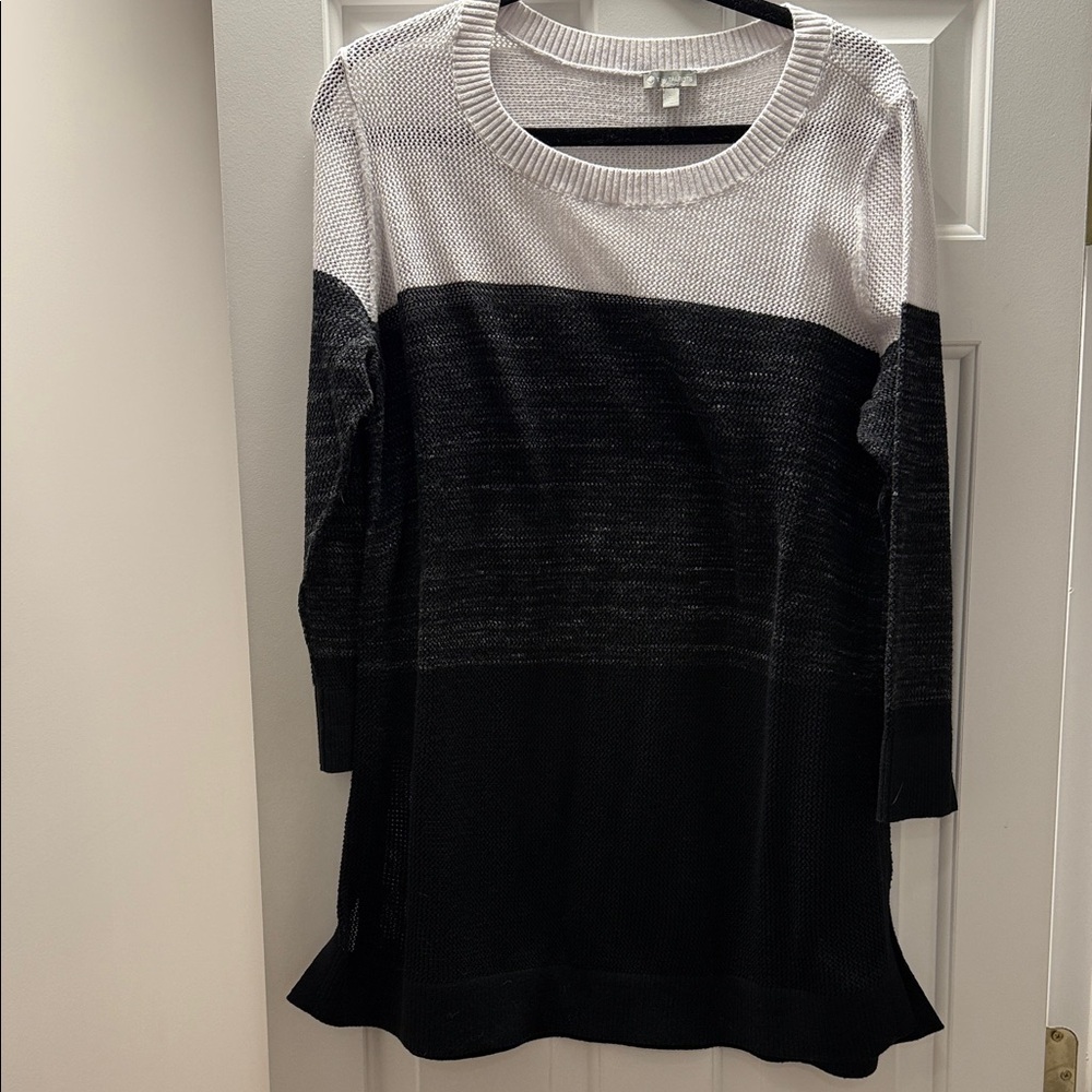 Talbots Textured Cotton Knit Sweater Tunic